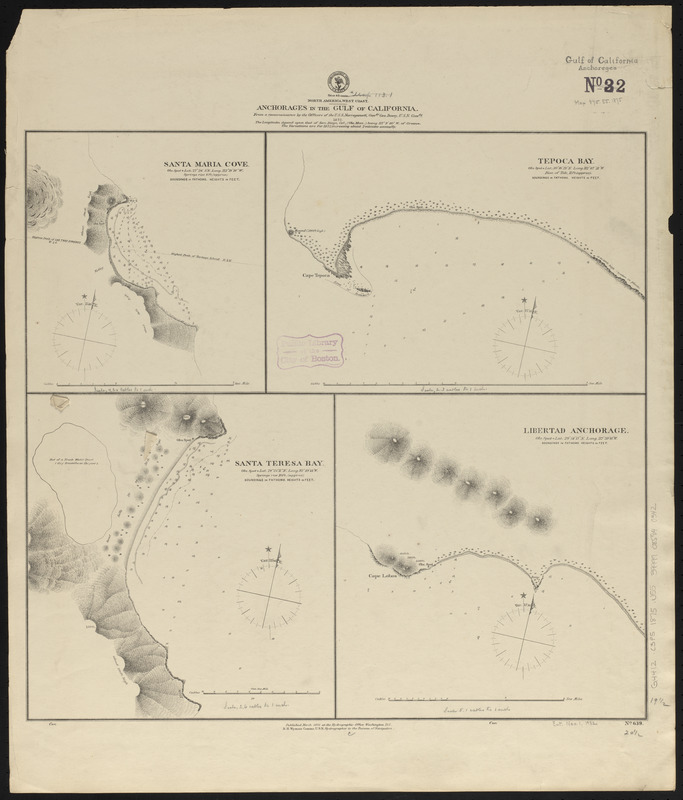 North America, west coast, anchorages in the Gulf of California