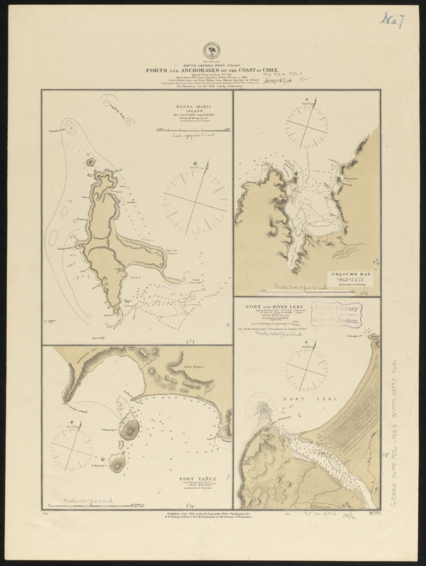 South America, west coast, ports and anchorages on the coast of Chile