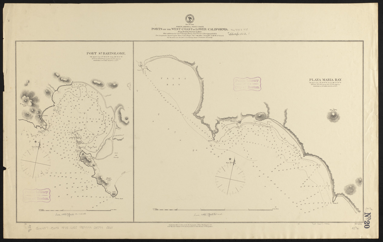 North America, west coast, ports on the west coast of Lower California