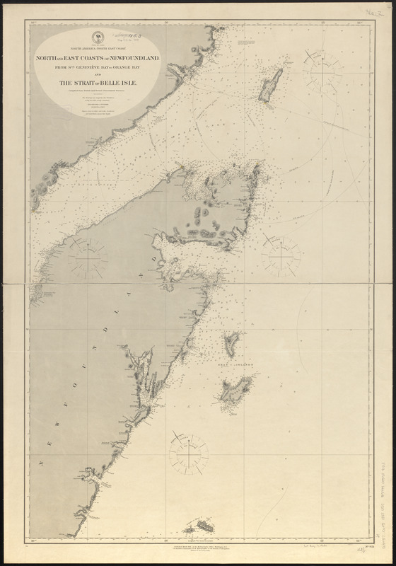 North America--north east coast, north and east coasts of Newfoundland, from Ste. Geneviève Bay to Orange Bay and Strait of Belle Isle