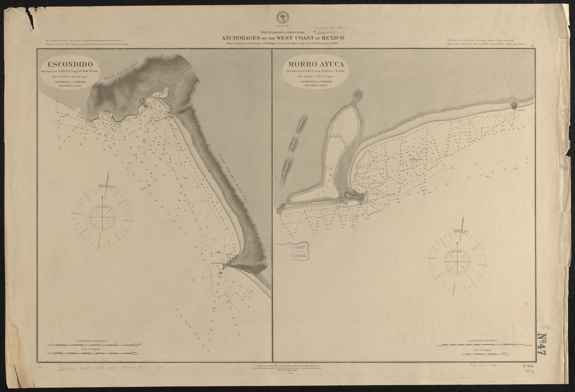 North America, west coast, anchorages on the west coast of Mexico