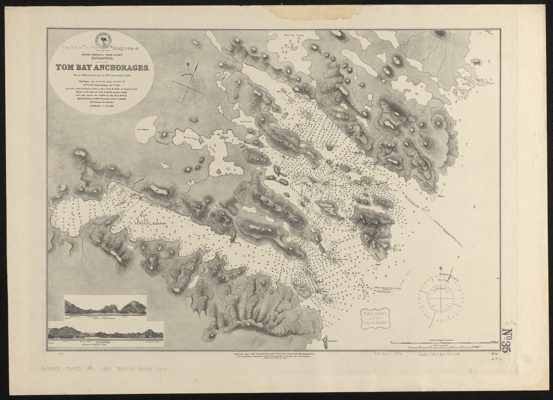 South America-- west coast, Patagonia, Tom Bay anchorages