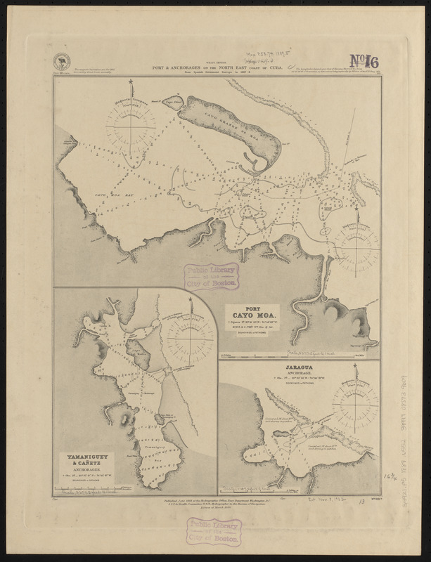 West Indies, port & anchorages on the north east coast of Cuba