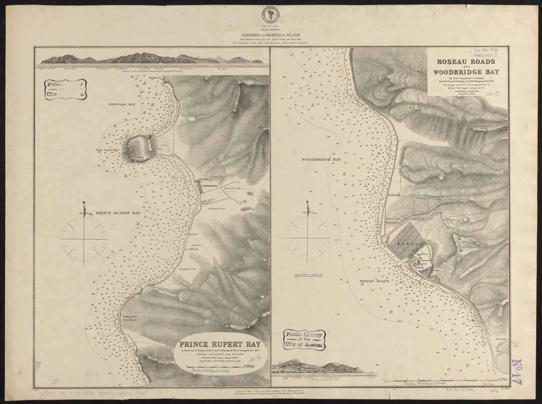 West Indies, harbors on Dominica Island