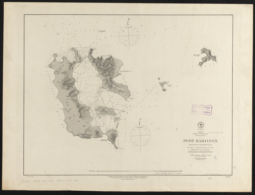 China, Korean Archipelago, Nan How Group, Port Hamilton