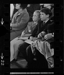 Mayor Kevin White's children at his inauguration at Faneuil Hall