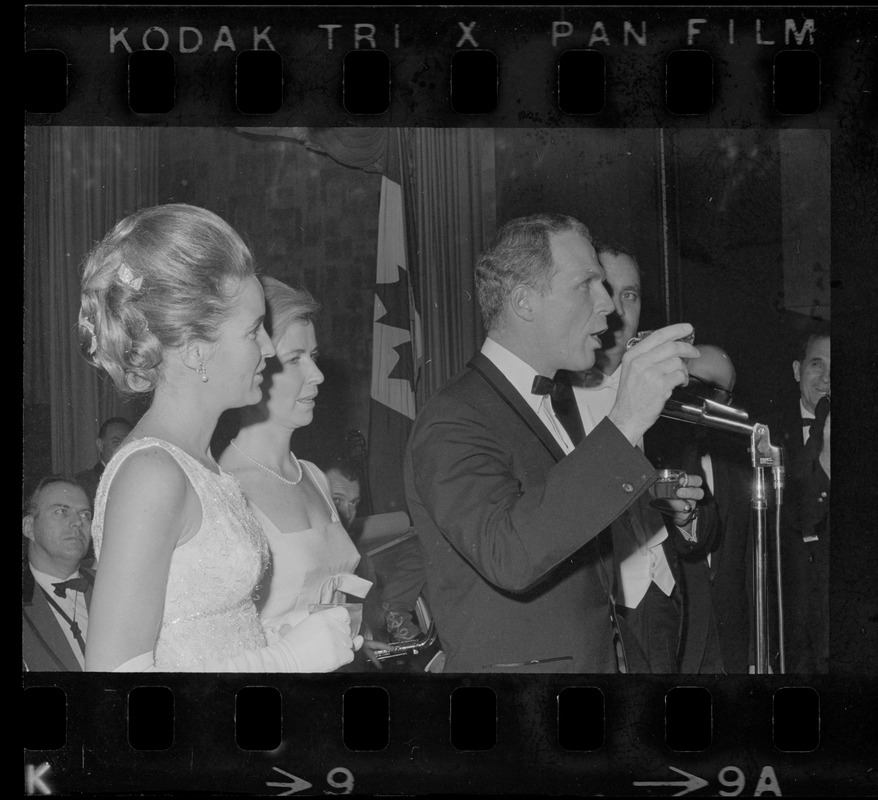 Kathryn White, Mrs. Richard M. Dray, Boston Mayor Kevin White, and Richard M. Dray at White's inauguration ball