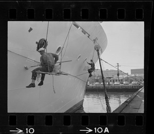 Russian oceanographic research ship Akademik Kurchatov docked at Commonwealth Pier