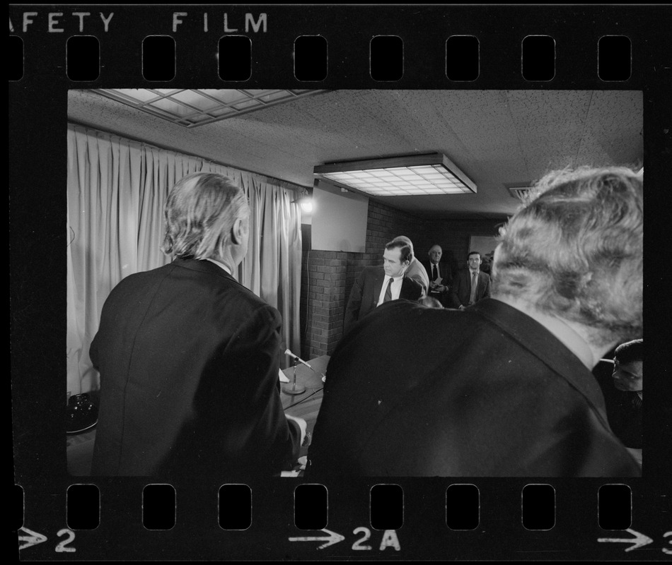 United States Vice President Spiro Agnew press conference at Marriot Motor Hotel, Newton