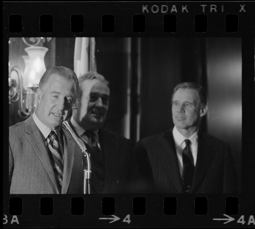 United States Vice President Spiro Agnew addresses luncheon honoring the Hellenic Chronicle at Marriot Hotel in Newton