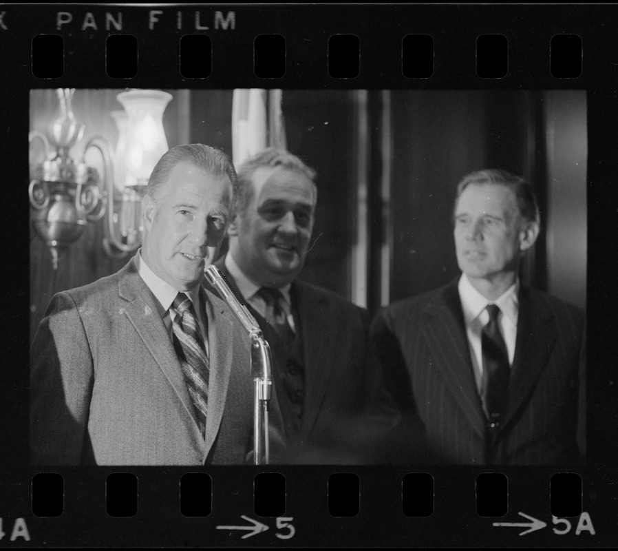 United States Vice President Spiro Agnew addresses luncheon honoring the Hellenic Chronicle at Marriot Hotel in Newton