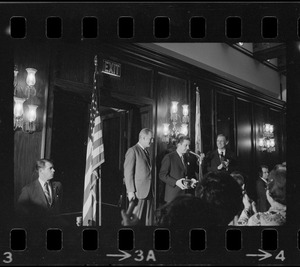 United States Vice President Spiro Agnew addresses luncheon honoring the Hellenic Chronicle at Marriot Hotel in Newton