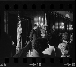 United States Vice President Spiro Agnew addresses luncheon honoring the Hellenic Chronicle at Marriot Hotel in Newton