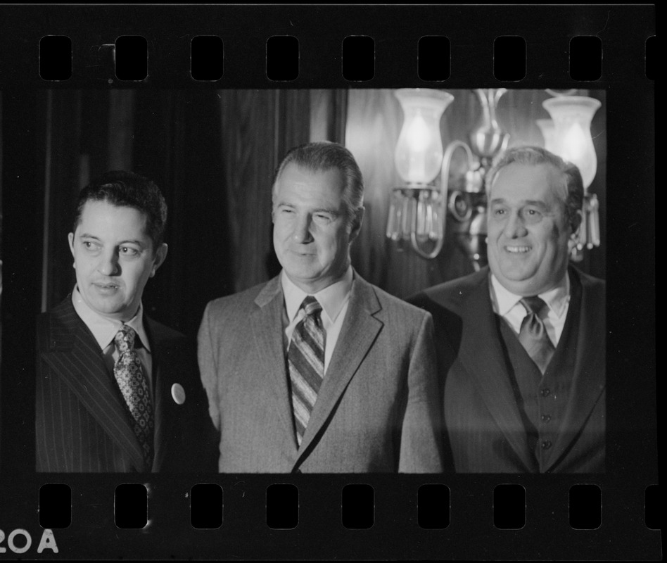 United States Vice President Spiro Agnew addresses luncheon honoring the Hellenic Chronicle at Marriot Hotel in Newton