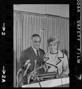 Gubernatorial candidate Francis X. Bellotti and wife