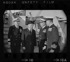 Navy officers at Carrier Division 14 change of command ceremony