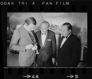 Dr. Christiaan Barnard with two unidentified men