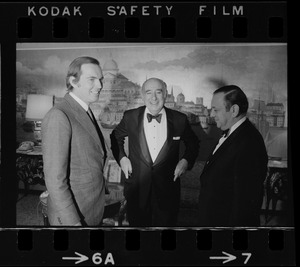 Dr. Christiaan Barnard with two unidentified men