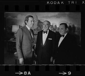 Dr. Christiaan Barnard with two unidentified men
