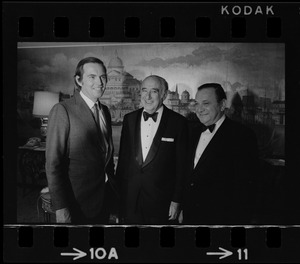 Dr. Christiaan Barnard with two unidentified men