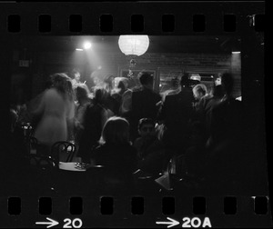 Crowd at Alexander's bar in Allston