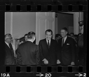 Gov. John Volpe and presidential candidate Richard Nixon at the Massachusetts State House