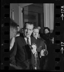 Gov. John Volpe and presidential candidate Richard Nixon at the Massachusetts State House