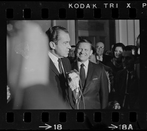 Gov. John Volpe and presidential candidate Richard Nixon at the Massachusetts State House