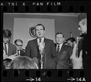 Gov. John Volpe and presidential candidate Richard Nixon at the Massachusetts State House