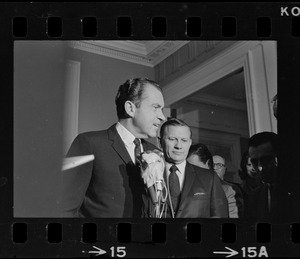 Gov. John Volpe and presidential candidate Richard Nixon at the Massachusetts State House