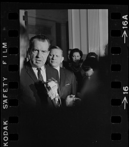 Gov. John Volpe and presidential candidate Richard Nixon at the Massachusetts State House