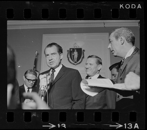 Gov. John Volpe and presidential candidate Richard Nixon at the Massachusetts State House