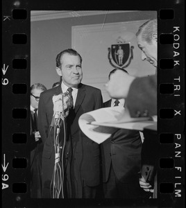 Gov. John Volpe and presidential candidate Richard Nixon at the Massachusetts State House