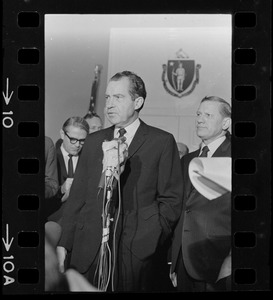 Gov. John Volpe and presidential candidate Richard Nixon at the Massachusetts State House