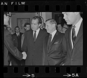 Gov. John Volpe and presidential candidate Richard Nixon at the Massachusetts State House