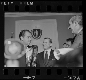 Gov. John Volpe and presidential candidate Richard Nixon at the Massachusetts State House