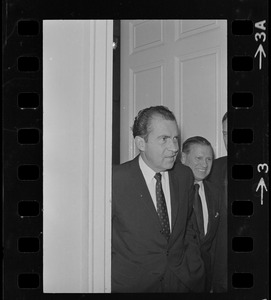 Gov. John Volpe and presidential candidate Richard Nixon at the Massachusetts State House