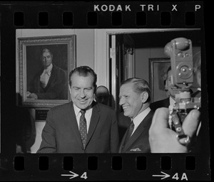 Gov. John Volpe and presidential candidate Richard Nixon at the Massachusetts State House