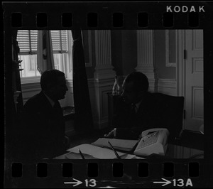 Gov. John Volpe and presidential candidate Richard Nixon at the Massachusetts State House