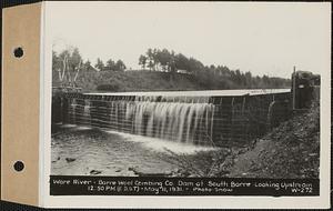 Ware River, Barre Wool Combing Co., dam at South Barre, looking upstream, Ware River, Barre, Mass., 12:50 PM (E.D.S.T.), May 11, 1931