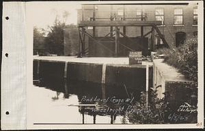 Wheelwright Paper Co., pond level gage #1, Hardwick, Mass., Jun. 8, 1928