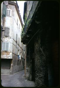 Narrow street or alley, Rome, Italy