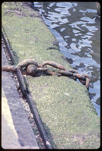 Chain on pier, Boston