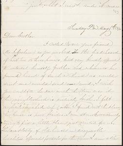 Letter from Ruth Ann B. Strout to John D. Long, May 1, 1870