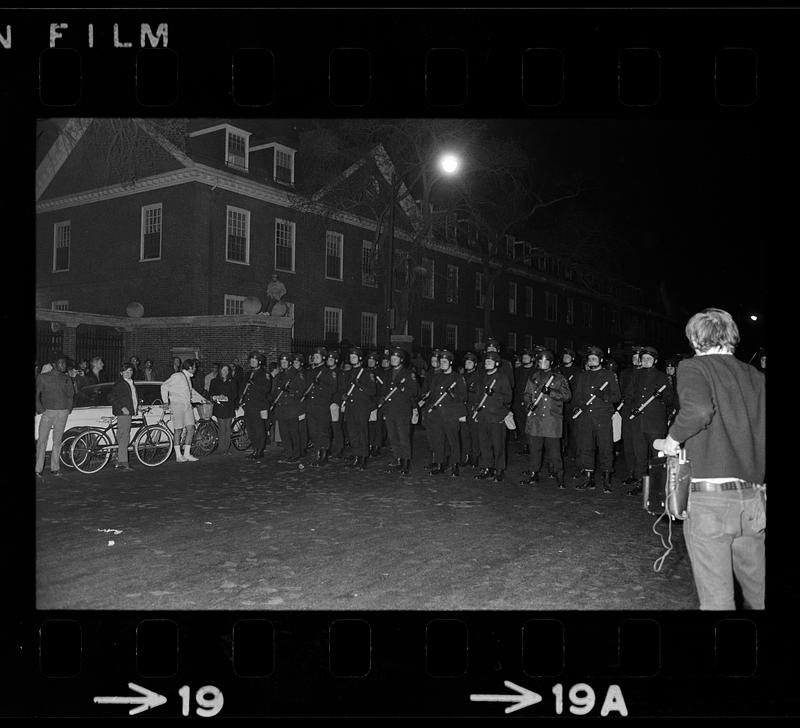 Harvard Square anti-war riot: State troopers massed charge on Boylston Street, Cambridge