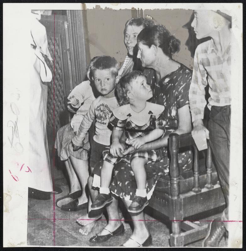 The Edward Nixson Family of Salter Path, N.C., were the first evacuees to take shelter from Hurricane Ione. This is the third time this year they have had to take shelter from a hurricane. They are in the Morehead City municipal building.