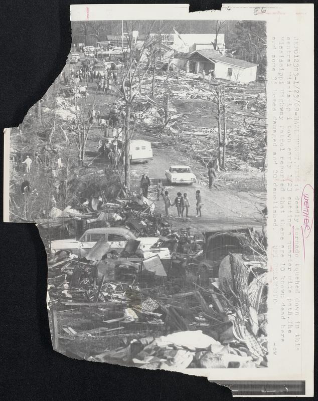 Hazlehurst, Miss A deadly tornado touched down in this central Mississippi town early 1/23