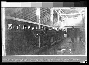 Sawin’s barn, interior, South St.