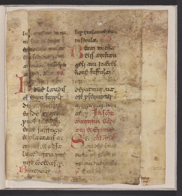 Single leaf from a Beneventan missal