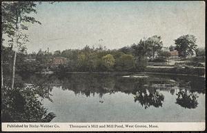 Thompson's Mill and Pond, West Groton, MA